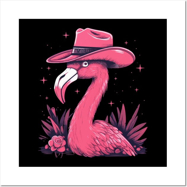 Retro Flamingo Gifts Funny Flamingo Beach Summer Wall Art by KsuAnn